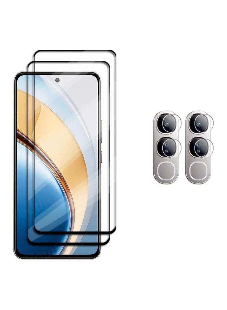 General Screen protector compatible with VIVO V40 Lite 5G, [2+2 piece] camera lens protector and HD tempered glass, scratch-resistant, bubble-free  - Image 1