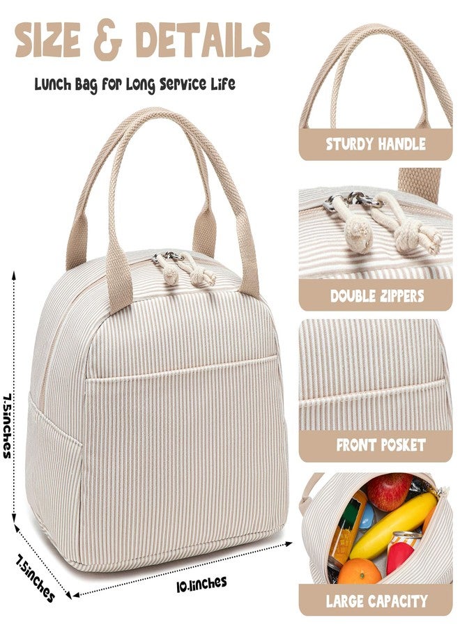 Bluboon Lunch Bag for Women Men Cute Corduroy Lunch Tote Bags Reusable Insulated Lunch Box Large Capacity Reusable Insulated Cooler for Work Picnic or Travel - Image 3