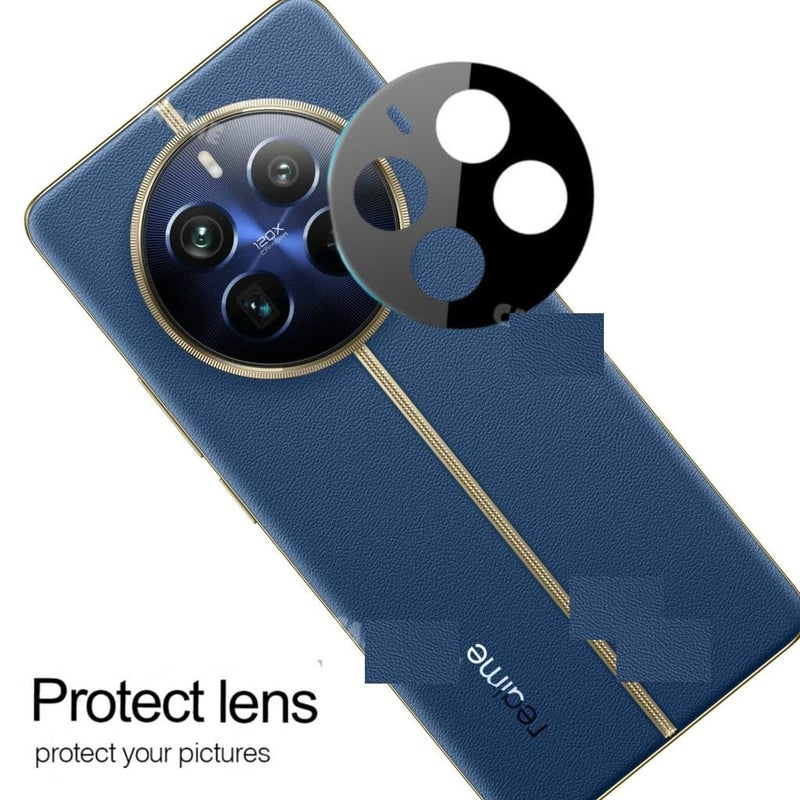 FabeKee Glass Camera Lens Protector For Realme 12 Pro 5G [9H Hardness] [6D Lens Protector ] [Easy Installation] Black - Image 3