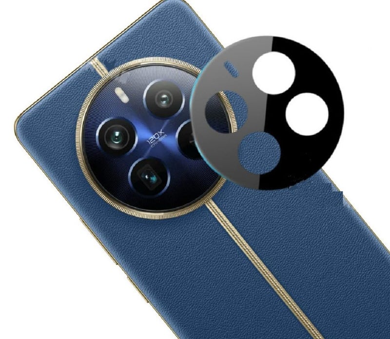 FabeKee Glass Camera Lens Protector For Realme 12 Pro 5G [9H Hardness] [6D Lens Protector ] [Easy Installation] Black - Image 1