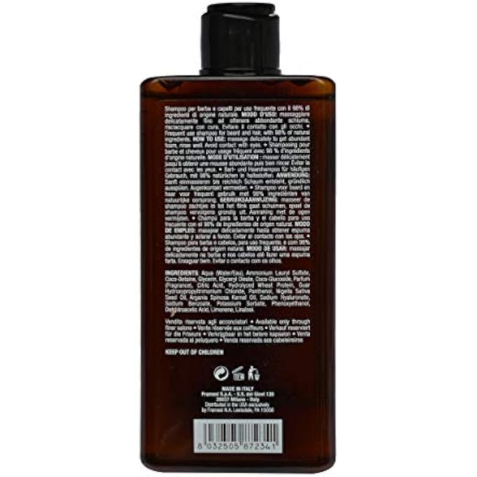 framesi BARBER GEN HAIR & BEARD NATURAL CLEANSER SHAMPOO, 8.4 FL OZ, MEN'S NATURAL SHAMPOO - Image 2
