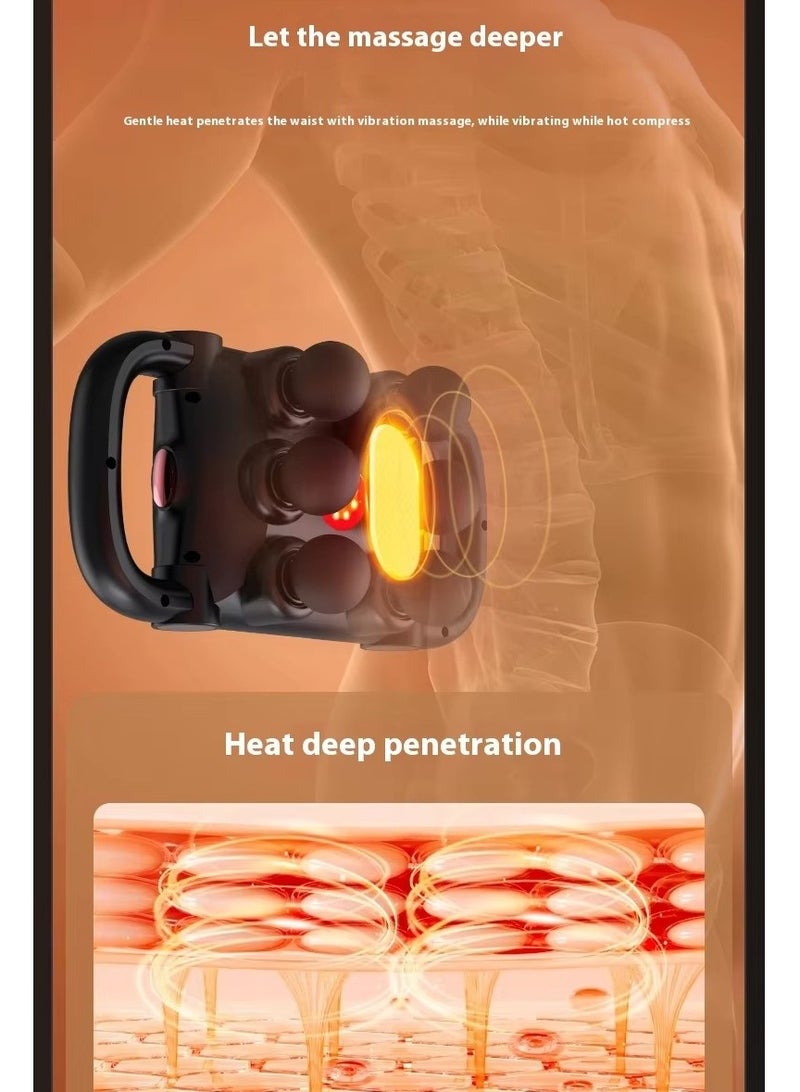 AirYoung مسدس تدليك، مسدس تدليك كهربائي محمول للعضلات، 6 رؤوس و3 أوضاع، جهاز تدليك للجسم بالكامل لتخفيف الألم، للظهر والأرجل والرقبة - Image 3