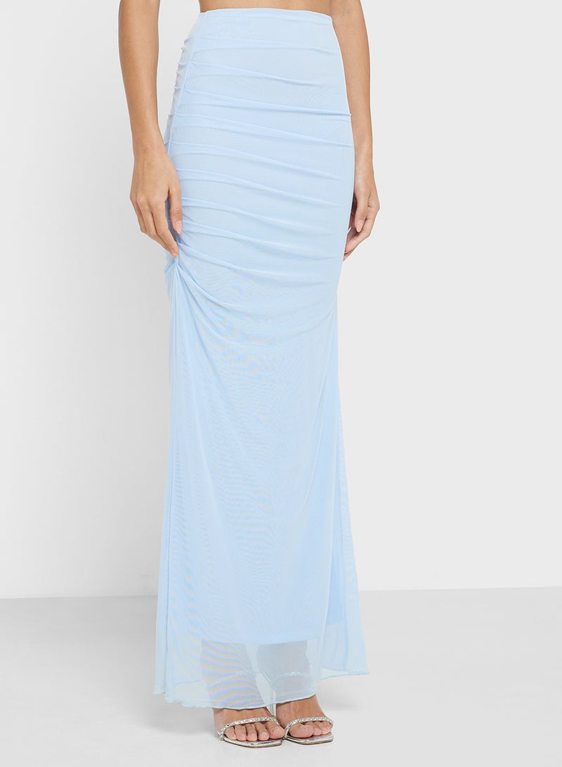 جينجر طقم كورست وتنورة ماكسي بتصميم منظم - Image 4