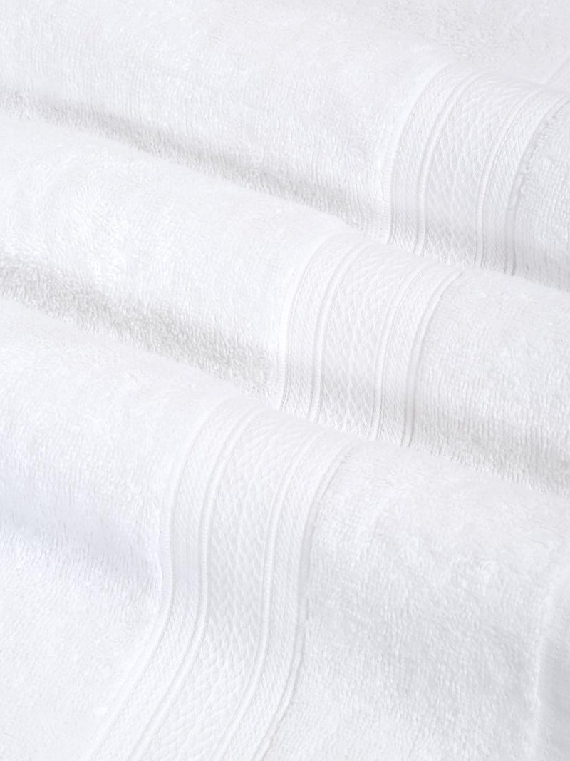 Ambra Linens 500 GSM Highly Absorbent Towels Set, 100% Cotton, Soft and Plush, All Seasons Use, Large, Everyday Use, Durable (4 Pcs Hand Towel Set, White) - Image 3