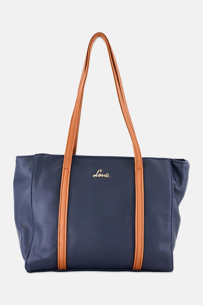 Lavie Women Brand Logo Tote Bag, Navy - Image 1