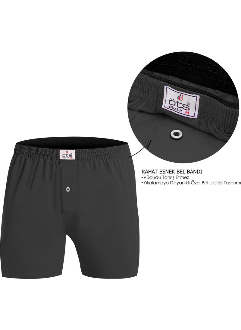 TS - Men's 100% Cotton Boxer 5-Piece Set Buttoned, Comfortable Fit, High Quality, Premium Special Black Box, Underwear, Underwear - Image 1