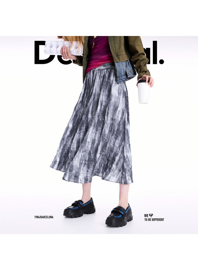 DESIGUAL A/W 2025 New Collection Printed Pleated Flared Skirt - Image 5