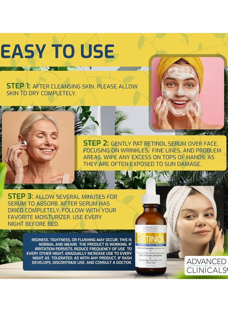 Advanced Clinicals - Retinol Serum Anti-Wrinkle 52ml - Image 1