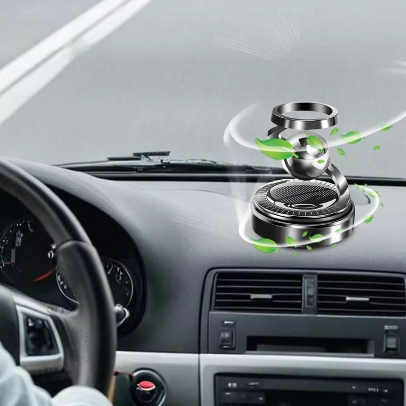 F4FIVE Solar Aromatherapy Car Air Freshener Stylish Dashboard Rotating Perfume Diffuser Plastic Solar-Powered Autorotation Decoration for Car Interior Eco-Friendly Fragrance Diffuser - Image 3