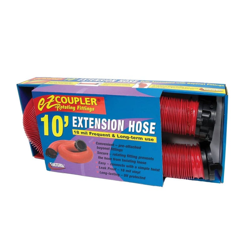 Valterra D04-0113 EZ Coupler 10' RV Extension Hose, Red - Image 3