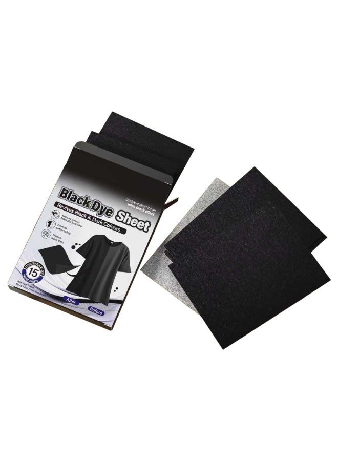 YelaJoy Black Clothes Dye | Clothing Restorer,Black Dye Laundry Sheets,for Washing Clothes Fabric Care Washer Garment Restoration - Image 1