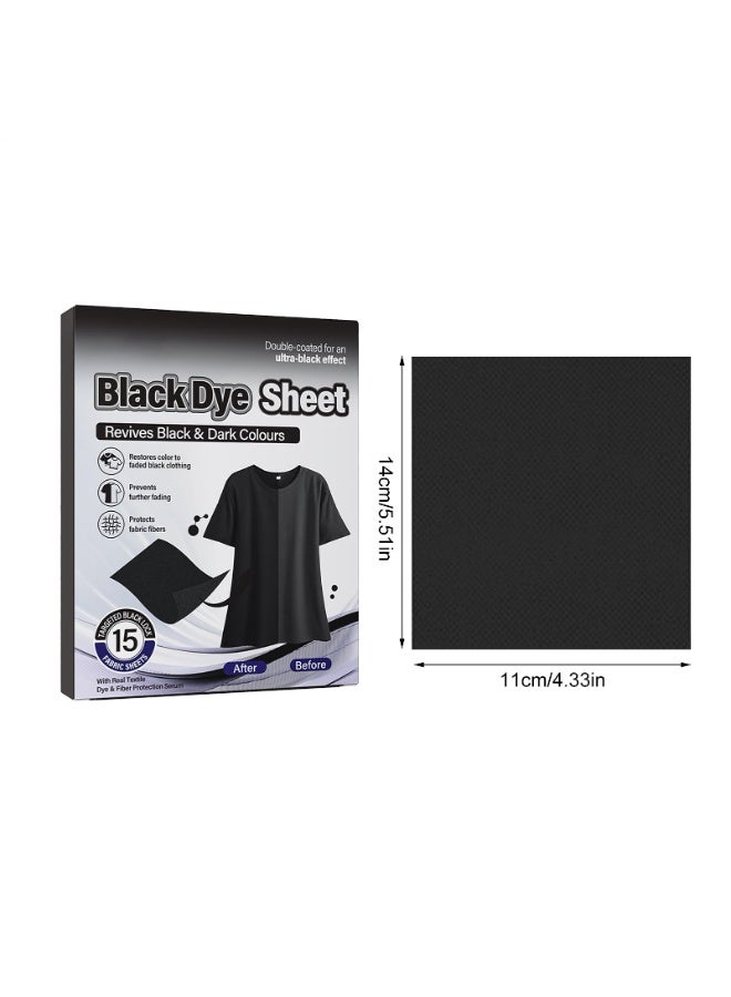 YelaJoy Black Clothes Dye | Clothing Restorer,Black Dye Laundry Sheets,for Washing Clothes Fabric Care Washer Garment Restoration - Image 3