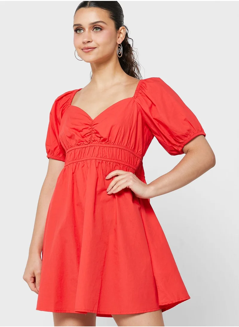 Cotton On Sweetheart Neck Puff Sleeve Dress