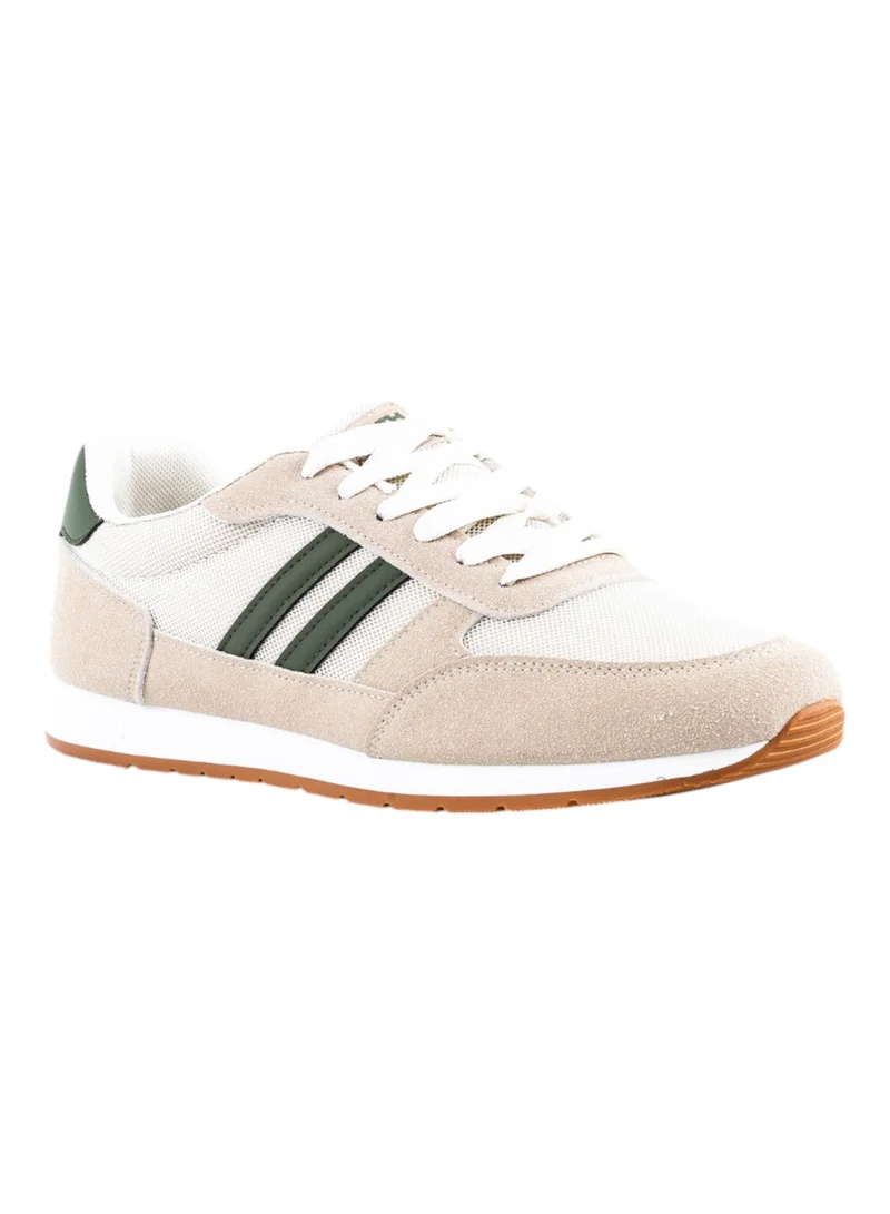 Bata Striped Lace-Up Low Top Sneakers