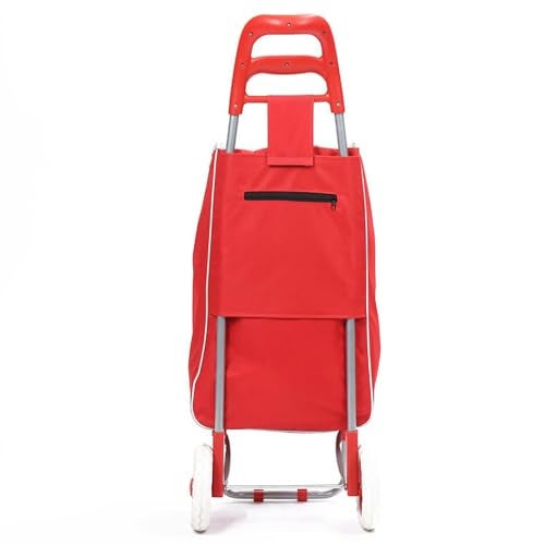 Whitecloud TRANSFORMING HOMES® Multipurpose Foldable Shopping Trolly with Removable Bag Shopping Cart for Grocery, Fruit, and Vegetable (SD-1) (Red) - Image 3