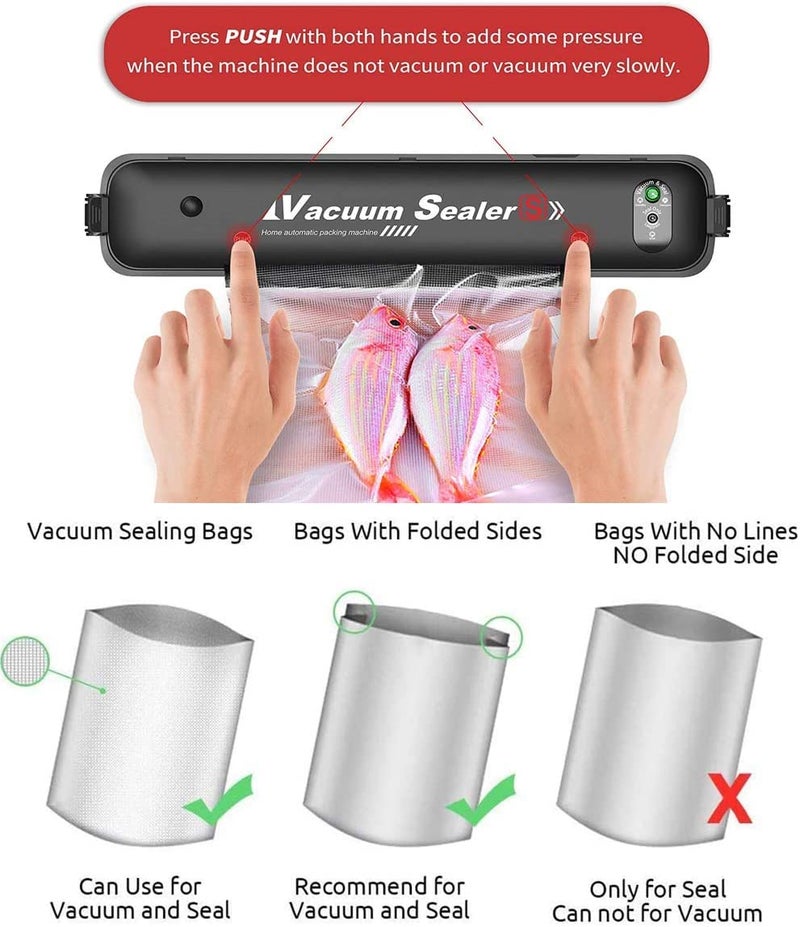 Foliam Vacuum Sealer Machine Automatic Fresh FoodSealer Foodsaver Vacuum Packing Machine For Fruits Meat Preservation With Dry Moist Sealing Modes - Image 5