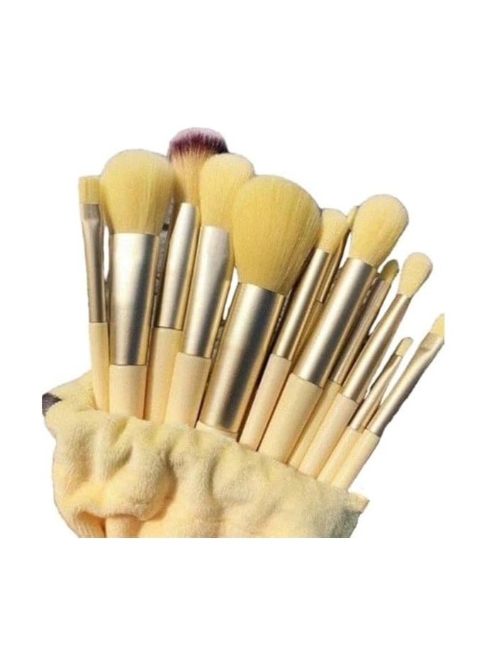 Generic Makeup Brush Set 13Pcs/Set Soft Hair Blush Brushes Lip Brush Eyebrow Brush Shadow Brush Full Set with Cosmetic Brush Bag - Image 1