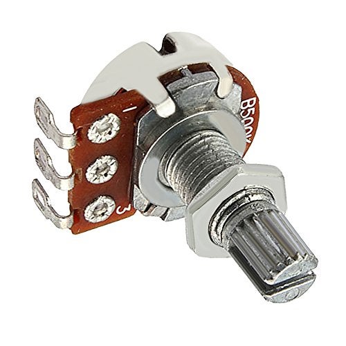 BQLZR Guitar Potentiometer B500K Push/Pull Audio Taper Short (3/8" bushing) Split Shaft Potentiometer Push-Pull Pot for Electric Guitar - Image 3