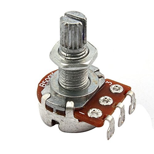 BQLZR Guitar Potentiometer B500K Push/Pull Audio Taper Short (3/8" bushing) Split Shaft Potentiometer Push-Pull Pot for Electric Guitar - Image 4