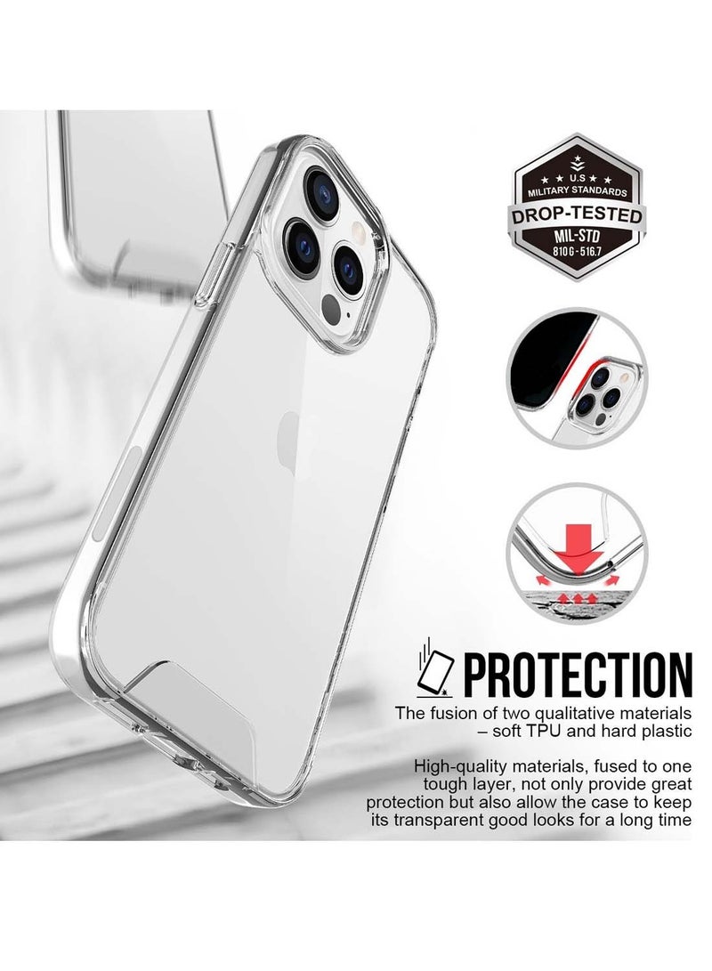 دبليو تيك غطاء غطاء الحماية لآيفون 16 برو ماكس 2024 TPU بزوايا ناعمة مع غطاء غطاء غطاء لأزرار طلاء كهربائي للكمبيوتر الصلب - شفاف - Image 3