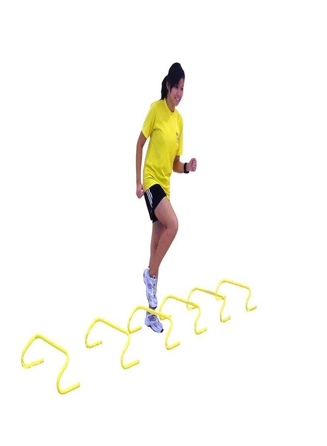 CABRIO Speed Training and Practice Hurdle Track and Fields 6 inch for Unisex Adult Yellow Color Pack of (4) - Image 4