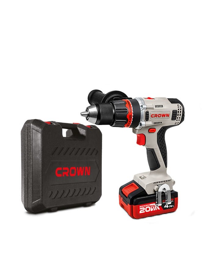 كراون مثقاب كهربائي بدون فرش لاسلكي ، 1.5-13 مم، 20 فولت، 4.0 أمبير CT21093XMS- 4 BMC