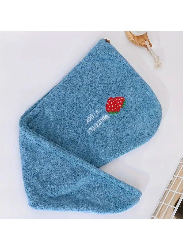 Goolsky 1pc Magic Microfiber Hair Quick-Dry Towel Wrap, Super Absorbent Shower Cap Turban for Women, Soft Polyester Fiber, Lady Bath Head Wrap with Button Closure - Image 4