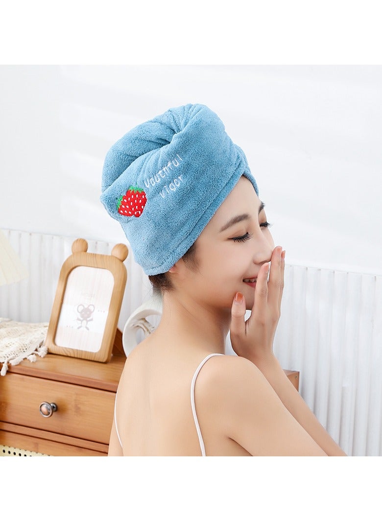 Goolsky 1pc Magic Microfiber Hair Quick-Dry Towel Wrap, Super Absorbent Shower Cap Turban for Women, Soft Polyester Fiber, Lady Bath Head Wrap with Button Closure - Image 1