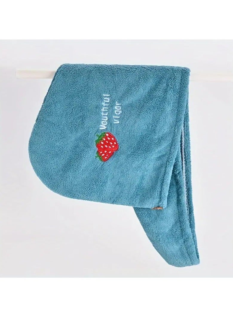 Goolsky 1pc Magic Microfiber Hair Quick-Dry Towel Wrap, Super Absorbent Shower Cap Turban for Women, Soft Polyester Fiber, Lady Bath Head Wrap with Button Closure - Image 3