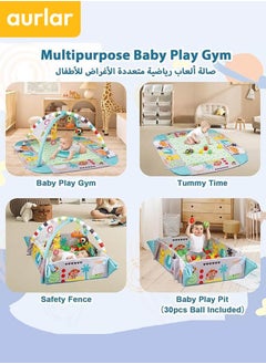 5-in-1 Baby Gyms and Playmats – Detachable Toys Crawling Game Pad, Four-Sided Fence, Tummy Time Mat & 30PCS Balls, Early Education Fun & Healthy - pzsku/ZDCE4B4BB13ED7109CA74Z/45/_/1736495554/95cb4a23-fc83-4238-9c32-828863a9e597