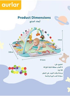 5-in-1 Baby Gyms and Playmats – Detachable Toys Crawling Game Pad, Four-Sided Fence, Tummy Time Mat & 30PCS Balls, Early Education Fun & Healthy - pzsku/ZDCE4B4BB13ED7109CA74Z/45/_/1736495669/790fecb0-d3f5-45ee-afe4-4b6318b7f0f9