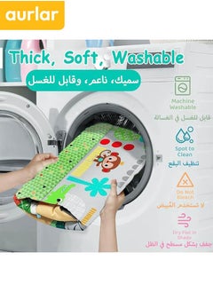 الأورلار أبسطة لعب وصالة رياضية للأطفال 5 في 1 – ألعاب قابلة للفك، بساط زحف للأطفال مع سياج من أربعة جوانب، وسادة وقت البطن، و30 كرة، تعليم مبكر ممتع وصحي  - Image 5