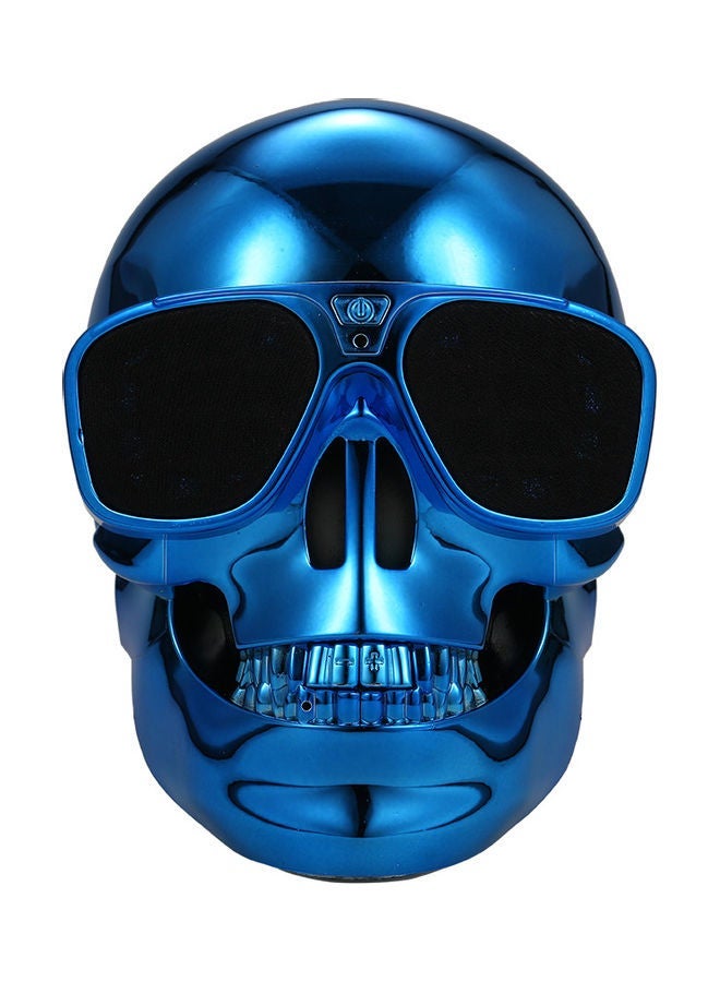 NIBEMINENT Unique Wireless Skull Speaker Blue - Image 1