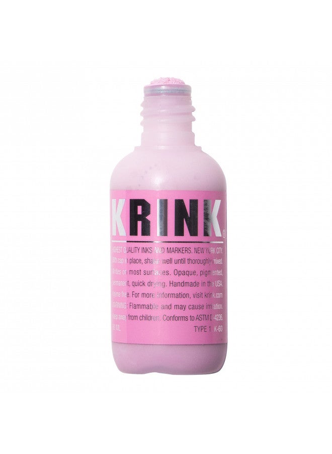 Krink K-60 Light Pink Paint Marker - Vibrant and Opaque Fine Art Graffiti Markers for Canvas Metal Glass Paper and More - Alcohol-Based Permanent Graffiti Mop Krink Paint Marker for Lasting Tags - Image 1