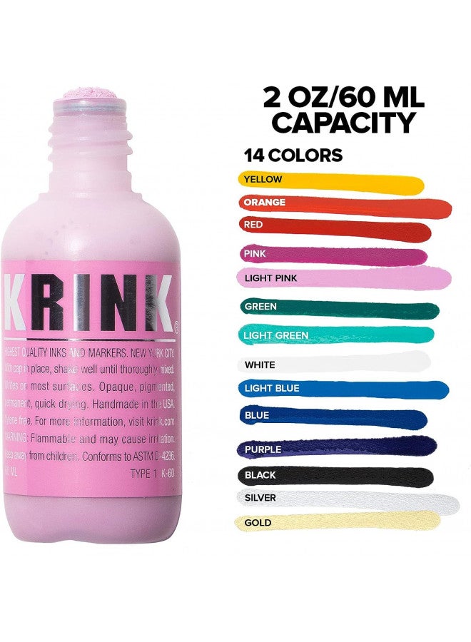 Krink K-60 Light Pink Paint Marker - Vibrant and Opaque Fine Art Graffiti Markers for Canvas Metal Glass Paper and More - Alcohol-Based Permanent Graffiti Mop Krink Paint Marker for Lasting Tags - Image 3