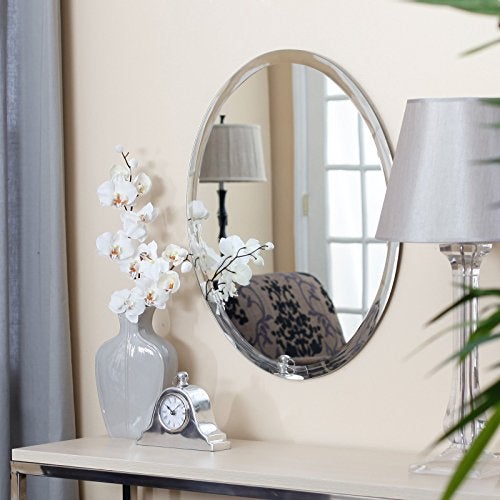 Quality Glass Glass Frameless Round Wall Mount Mirror (18 X 18 Inch, Silver) - Image 1