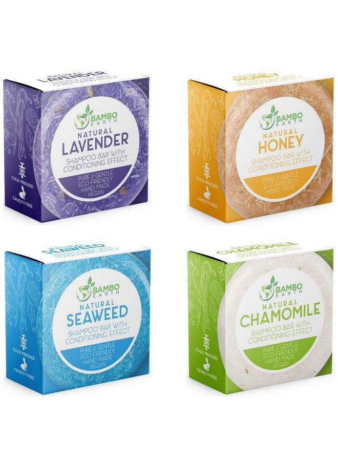 BAMBOEARTH Solid Shampoo Bar And Conditioner Effect Hair Soap 4 Pack 100% Organic Shampoo Bars For Hair With All Natural Plant Based Essential Oils And Eco Friendly Zero Waste Biodegradable Packaging - Image 2