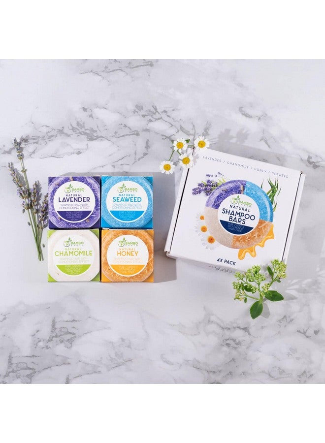 BAMBOEARTH Solid Shampoo Bar And Conditioner Effect Hair Soap 4 Pack 100% Organic Shampoo Bars For Hair With All Natural Plant Based Essential Oils And Eco Friendly Zero Waste Biodegradable Packaging - Image 3