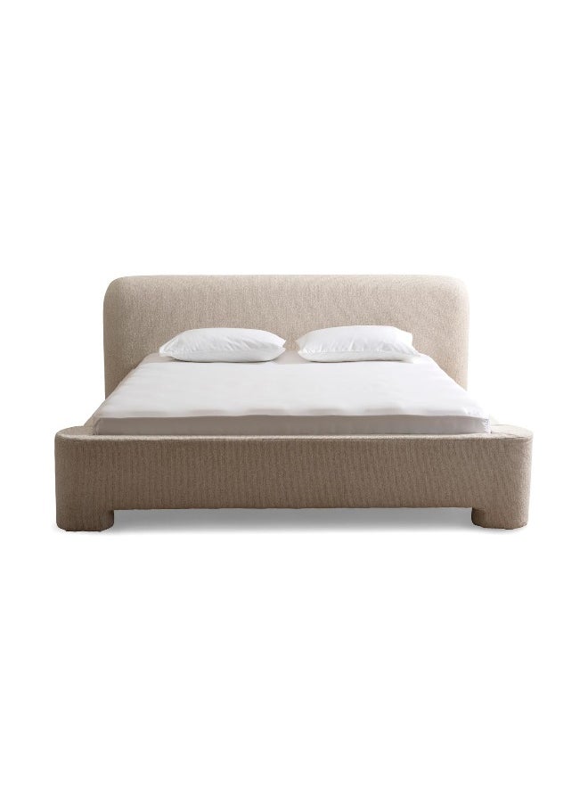 Pan Home Josphin Queen Bed 160X200 Cm - Beige  - Image 1