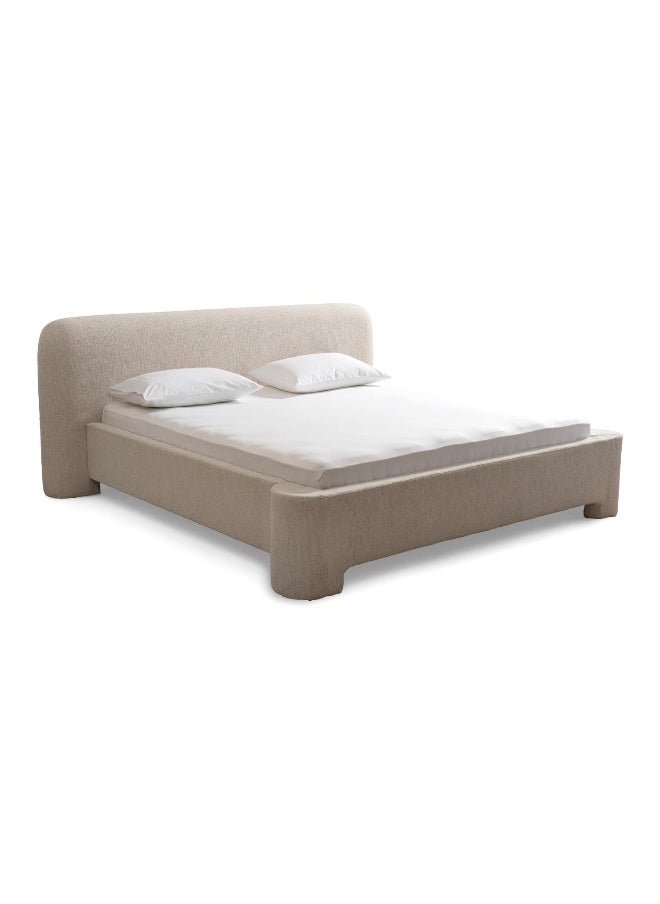 Pan Home Josphin Queen Bed 160X200 Cm - Beige  - Image 5