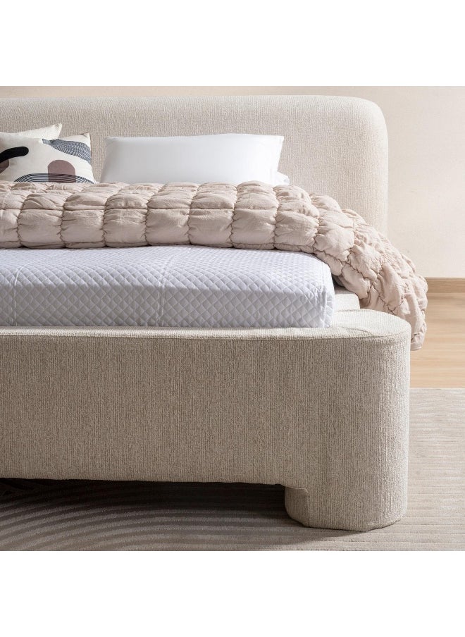 Pan Home Josphin Queen Bed 160X200 Cm - Beige  - Image 3