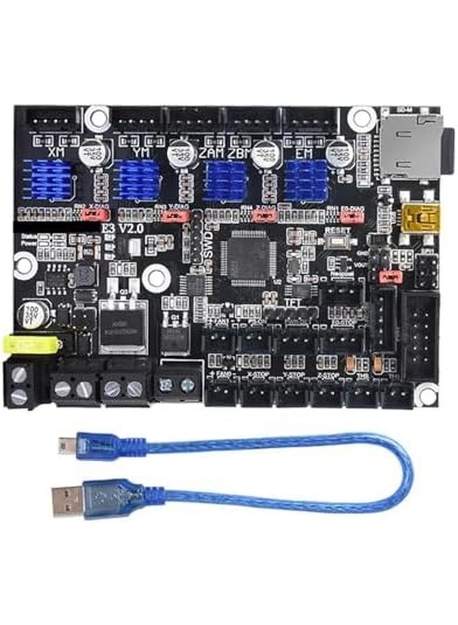 لوحة أم Mini E3 V2 32 بت مع TMC2209 مدمج ترقية UART متوافق مع Ender 3 V2 CR10 مع كابل - Image 3