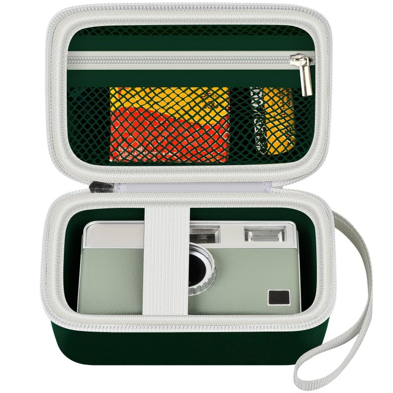 Grapsa Digital Camera Case Compatible with KODAK EKTAR H35 H35N Half Frame Film Camera, Storage Holder Organizer for Kodak Ultra F9 M35 M38 Paper Shoot kamera, 35mm Film Rolls (Box Only) - Dark Green - Image 1