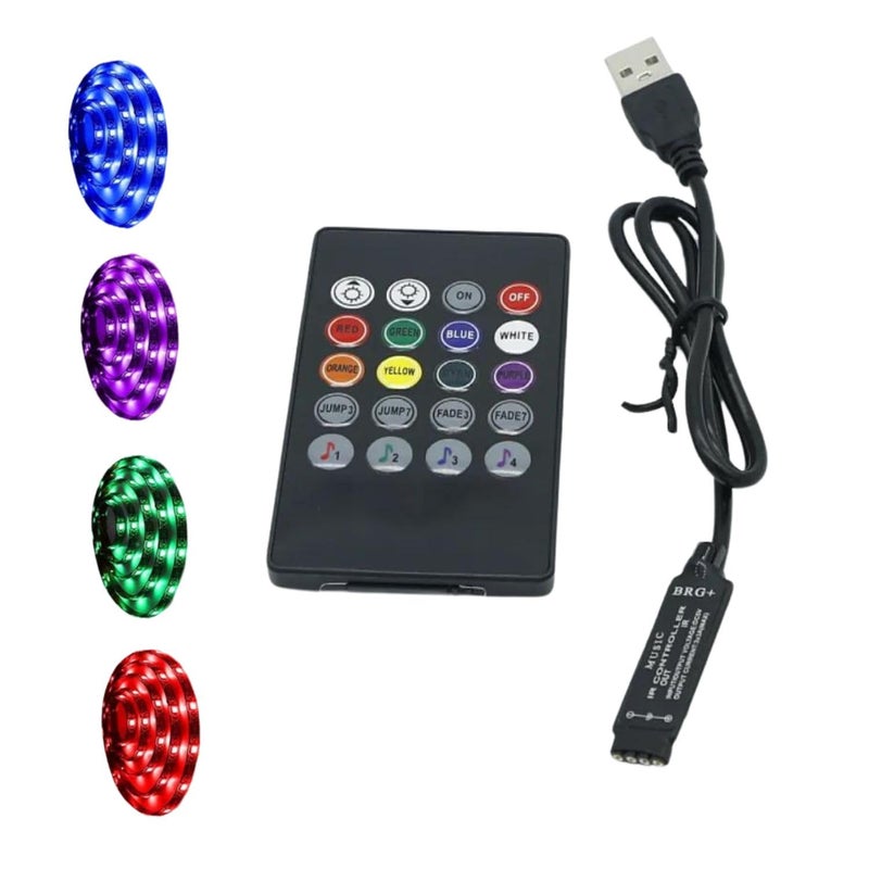 SNOOGG 20Function Infrared Remote Controller with Mouse for Music Activation Turn Your RGB LED Strip into a Setup That responds to Music All Without The Need for Bluetooth - Image 2