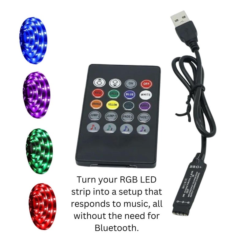 SNOOGG 20Function Infrared Remote Controller with Mouse for Music Activation Turn Your RGB LED Strip into a Setup That responds to Music All Without The Need for Bluetooth - Image 3