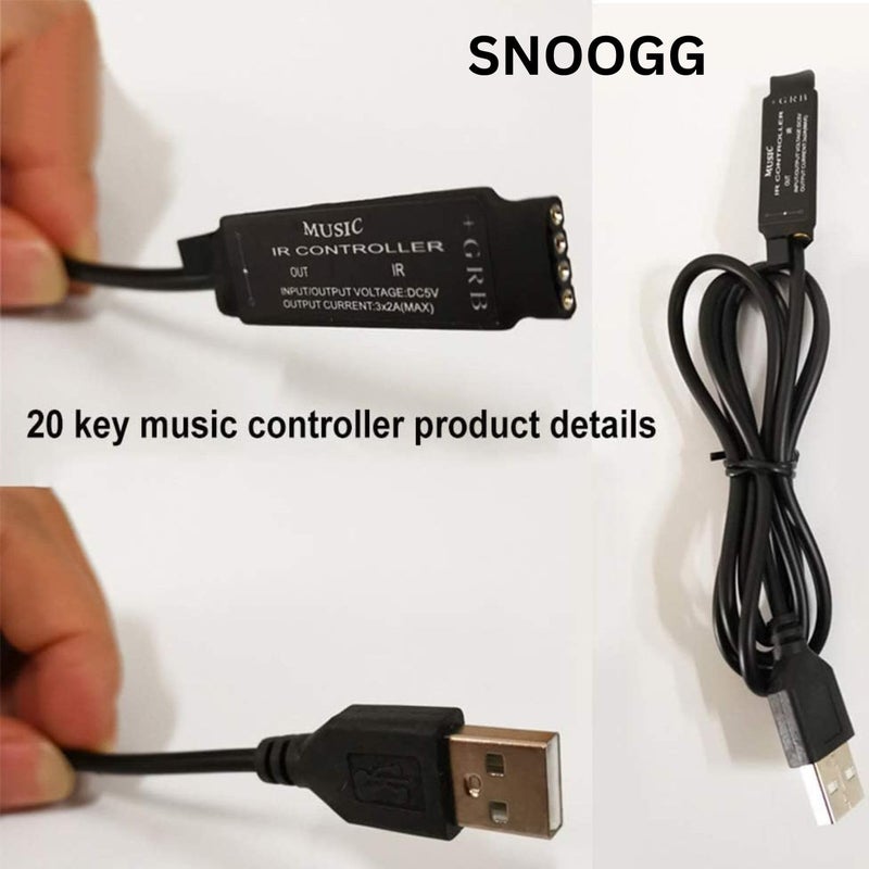 SNOOGG 20Function Infrared Remote Controller with Mouse for Music Activation Turn Your RGB LED Strip into a Setup That responds to Music All Without The Need for Bluetooth - Image 4