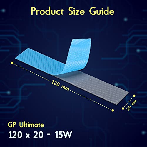 Gelid Solutions GP-Ultimate 15W-Thermal Pad 120x20x 0.5mm (2pcs). Excellent Heat Conduction, Ideal Gap Filler. Easy Installation - Image 4
