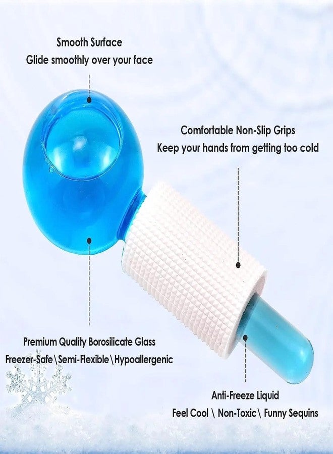 POPAXY Facial Ice Globe Cool Roller Ball for Face & Eyes - Crystal Ice Massage Tool for Puffy Eyes, Wrinkles, Anti-Aging & Skin Firming - Cold Therapy Face Roller(2PCS) - Image 5