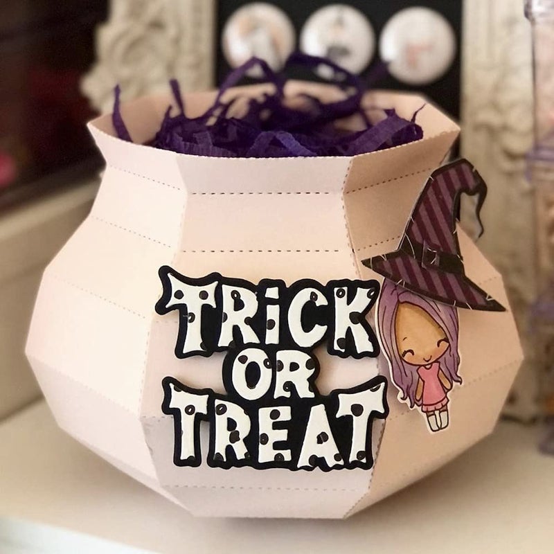 KSCRAFT Cute Halloween Cauldrons Metal Cutting Dies Stencils for DIY ScrapbookingPhoto Album Decorative Embossing DIY Paper Cards Small Size