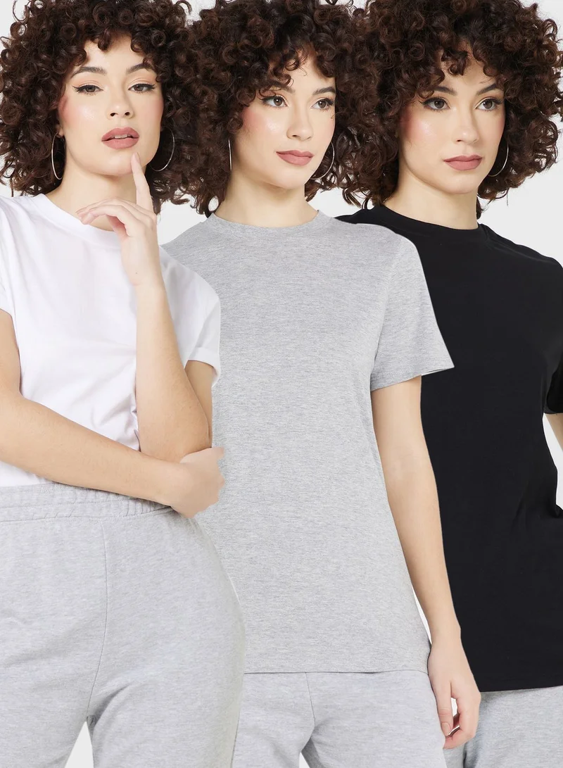 NEW LOOK 3 Pack Crew Neck T-Shirt